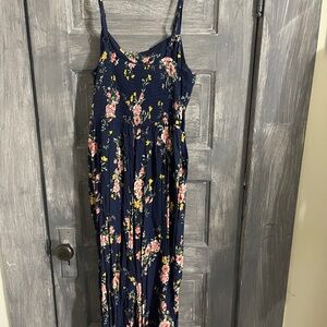 082 Floral Jumpsuit with Spaghetti Straps